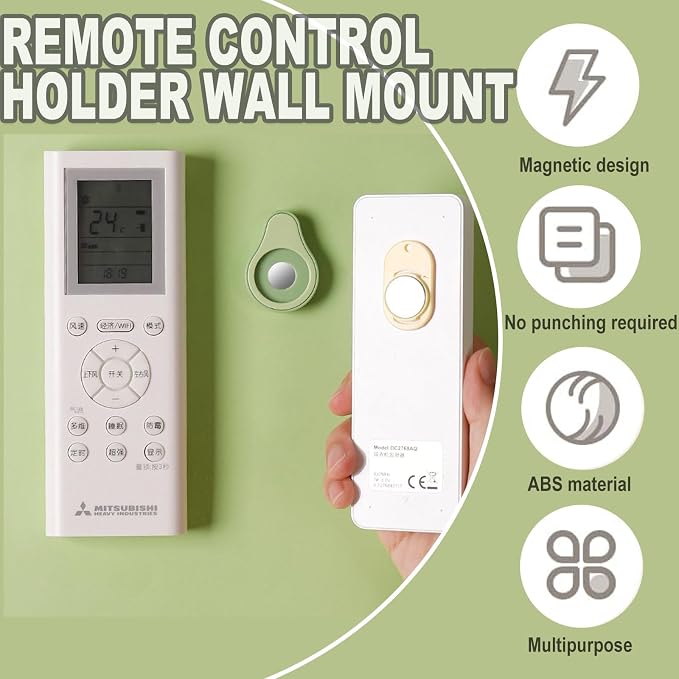 Magnetic Remote Control Holder Wall Mount,6 Pack 2025 Upgraded Remote Control Organizer Hole Free Self-Adhesive for Home Office Remote TV Fan Air Conditioner Remote Control Storage