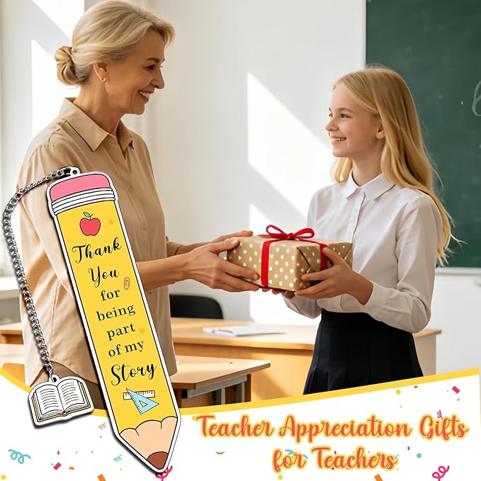 Teacher Appreciation Bookmark Gifts for Women Men, Retirement Gift for Teacher, Back to School Gifts for Teachers, End of Year Thank You Gift Bulk for Teachers from Students, Graduation Teacher's Day