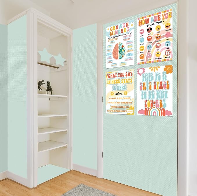 Inkspire Mint Green Bulletin Board Paper Roll,14.8FTx47IN Large Reusable Waterproof Erasable Classroom Wall Background Backdrop Paper,Fade-Resistant Fabric Wrapping School Decors Teacher Supplies