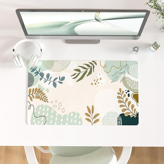 Colorful Star Minimalist Large Mouse Pad, Abstract Botanical Waterproof Desk Mat, Boho Computer Gaming Mouse Pad, XL Full Desk Mousepad Non Slip Writing Pad for School Office Home 23.6" x 13.8"