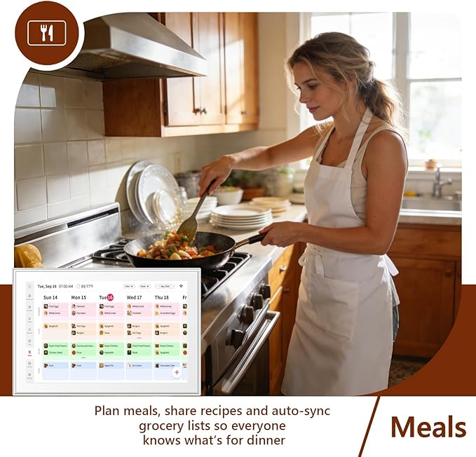 Whale Framely 10.1 Inch Digital Wall Calendar, Smart Family Schedule & Chore Chart, IPS FHD Touchscreen Wall Planner with Auto-Rotate, Wall Organizer, Gift for Women/Mom