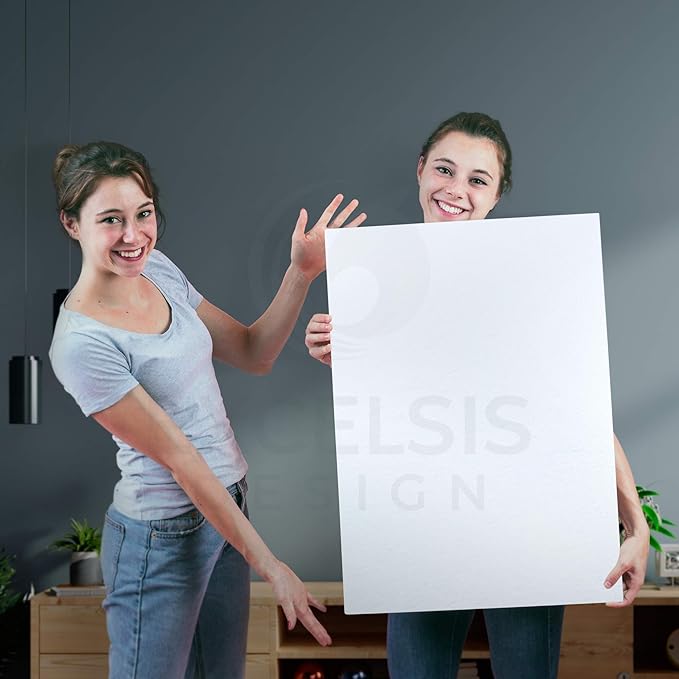 White Foam Board 16 x 20 – 10 Pack, 3/16" (5mm) Thick Foam Core Poster Board Sheets for Art, Crafts, Vision Board, School Projects, Presentations & Signs
