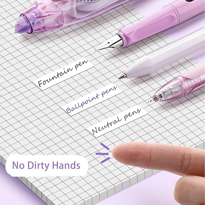 8Pcs Refillable Correction Tape Retractable Tape Pen Set, White Out Correction Tapes with 4 Replacement Refill, Stationary Supplies for School Office Student Kids