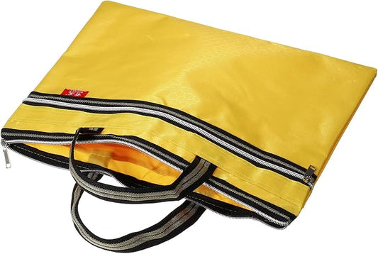 YOKIVE Waterproof Zipper Bag, Document Books Storage Tote Bags Tools Organizer Pouch, Great for Classroom Office(Yellow)