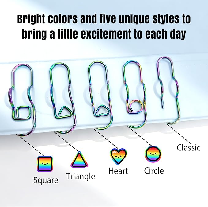 Oversized Paper Clip with Pen Holder, 10 Pack Metal Jumbo Paperclip Pen Clip Desk Organizer, Paperclip & Pen Loop 2 in 1 for Office Home School Decoration and Stationery Storage