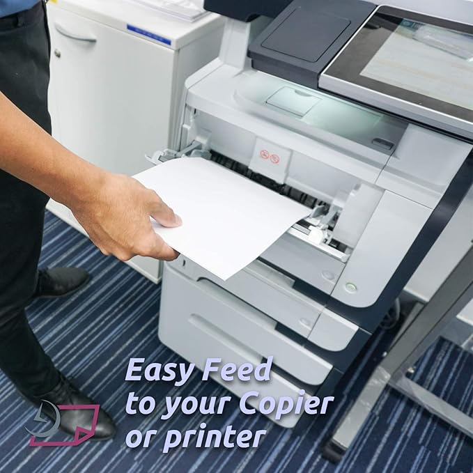 NextDayLabels 8.5x11 Full Sheet Stickers White Blank Labels for Laser Inkjet Printer - 1 Per Page Self-Adhesive Shipping Product Packaging Made in USA - 100 Labels