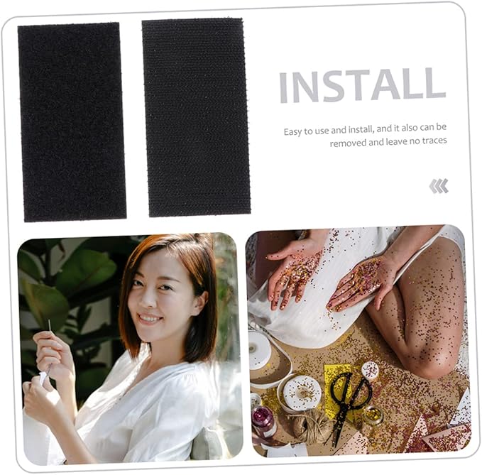 STOBOK 30sets Double-Sided Hook and Loop Adhesive Strips for Home and Office Use Durable and Lightweight Carpet Tapes for Various Surfaces Easy to Install