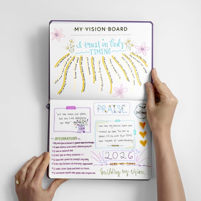 Christian Planner 2026 Daily Planner - Faith Based Monthly and Weekly Planner, Vision Board, and Habit Tracker - 2026 Calendar, Personal Organizer and Devotional Journal (Hardcover, Ultra Violet)