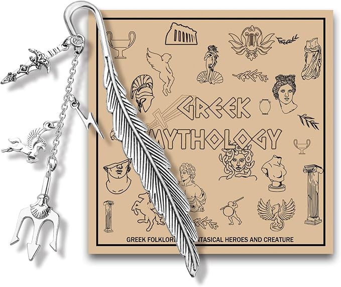 MAOFAED Greek Mythology Bookmark for Book Lover, Heroes of The Olympus Gift, Bookish Merchandise(lightningBm)