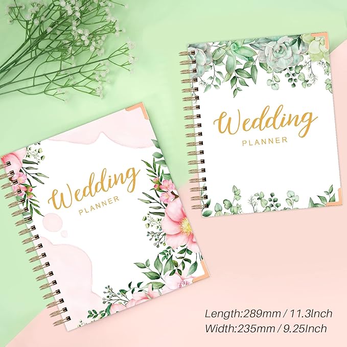 Wedding Planner - Wedding Planner Book and Organizer for the Bride, Wedding Planner Book Unique Engagement Gift for Newly Engaged Couples - Hardcover Bridal Planning Wedding Notebook 11" x 9"