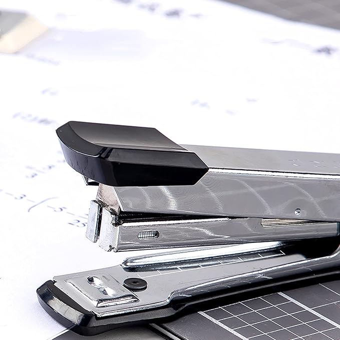 Liudan Stapler Stapler Set Durable Metal Portable Stapler 15 Sheets Capacity Classroom or Desktop Accessories Bule Grey Color Office Stapler (Color : A)