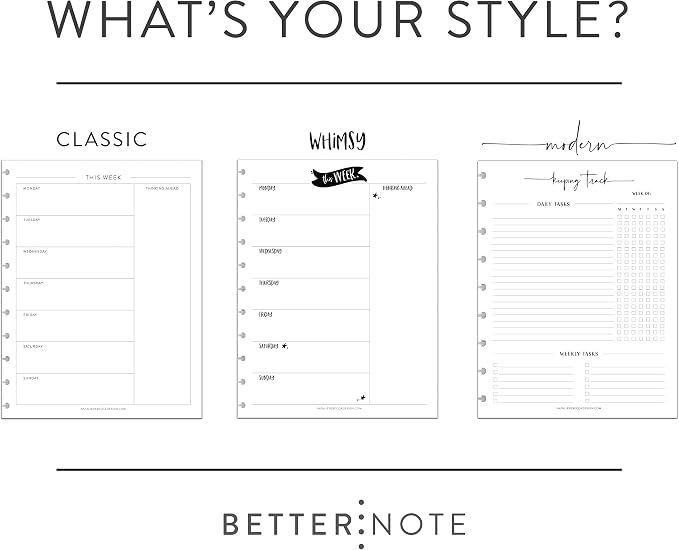 BetterNote July 2026 - June 2027 Academic Monthly Calendar Refill for Discbound Notebook, School Dates, Fits Levenger Circa, Big Happy Planner, Arc, TUL, Disc Refill (11-Disc, 8.5"x11", Modern)