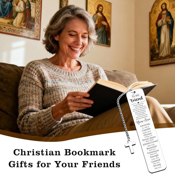 Christian Gifts for Women Friends - Friendship Gifts for Women Mothers Day Graduation Gift for Best Friend Birthday Gift for Girls Christian Bookmarks for Her Besties Bible Verse Bookmark