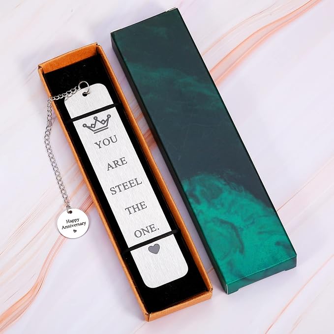 11 Year Anniversary Bookmark Gifts for Her Him Steel 11th Wedding Anniversary Romantic Couple Gift Steel Bookmark Gifts for Her Him Wife Husband Couple Women Men Book Lover Valentines Bookish Gift