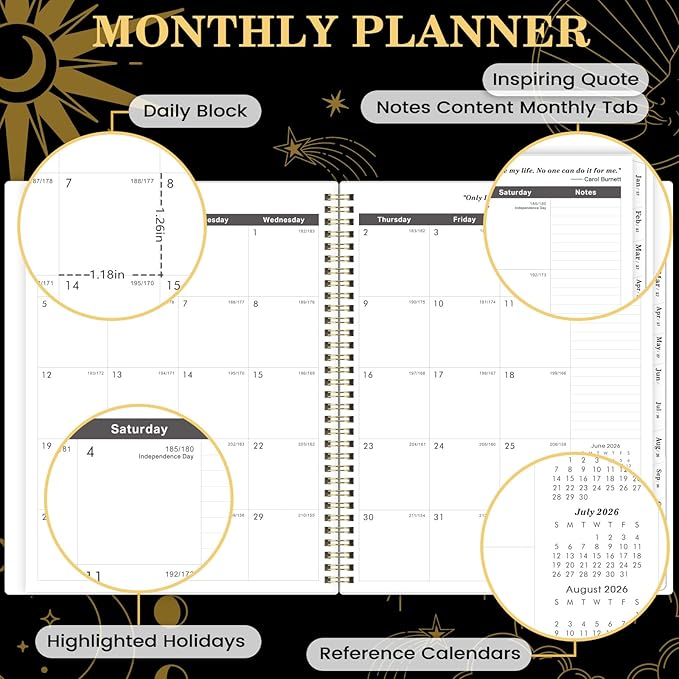 2026-2031 Monthly Planner/Calendar - 5 Year Monthly Planner 2026-2031 from Jul. 2026 - Jun. 2031, 9" x 11", 60 Months Calendar, Large 5 Year Planning with Tabs, Double-Side Pocket, Holidays