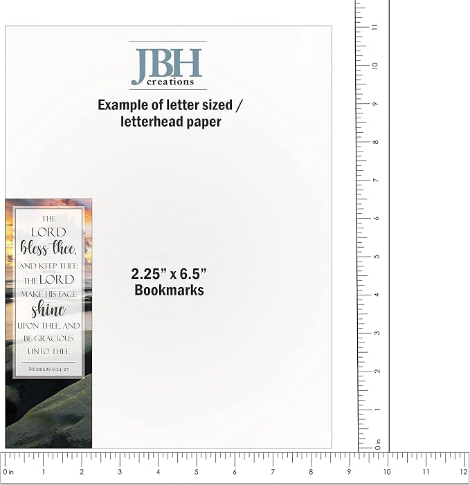 JBH Creations Blessings from Scripture Bible Verse Bookmarks - Pack of 48