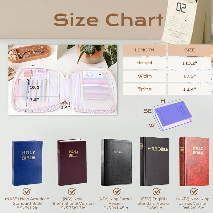 XKDOUS 30 Pcs Bible Cover Kit for Women Quilted Book Carrying Case Pink Bible Bag with Study Supplies Journaling Kit Large Church Book Holder Christian Gifts for Mother Lady