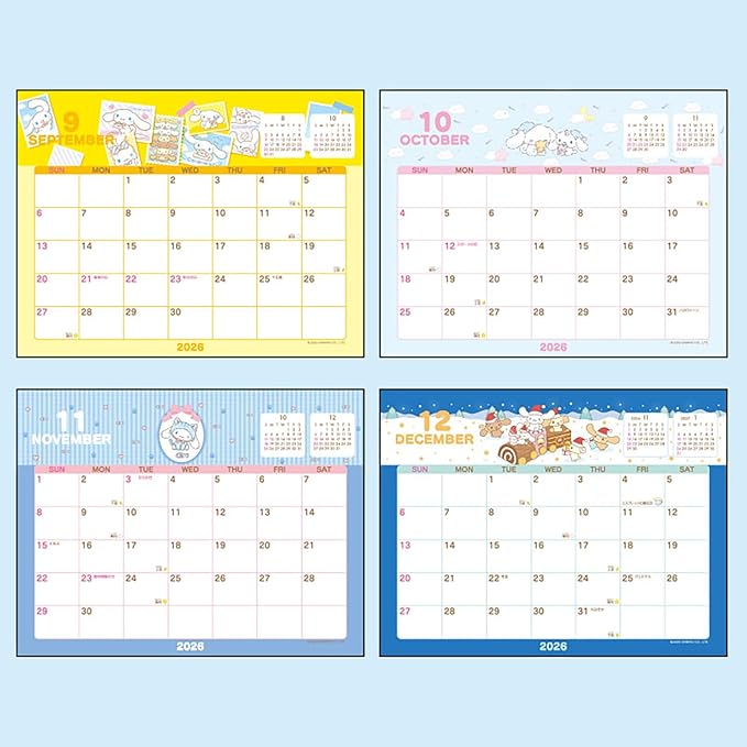 Sanrio Ring Calendar, 2026, Cinnamon Roll, Paper, Tabletop 622095