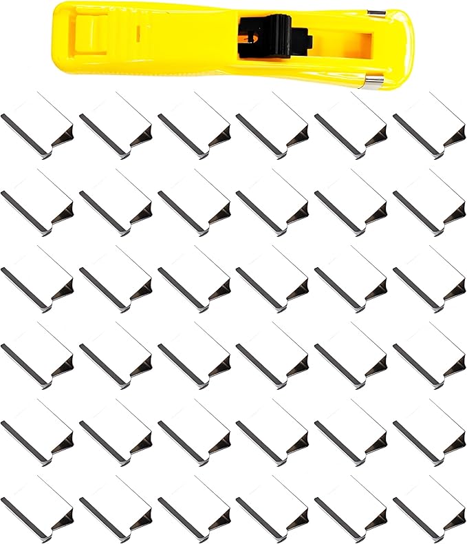 Mini Stapler with 100 Refill Clips and Dispenser - Office Supplies
