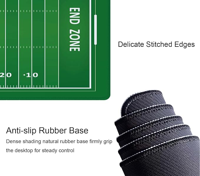 Desk Mat, Large Desk Pad Large Mouse Pad Cute Desk Accessories Home Office Essentials XL Desk Mat Desk Pad Mat for Keyboard Mouse Desk Pads On Top of Desks Computer American Football Field