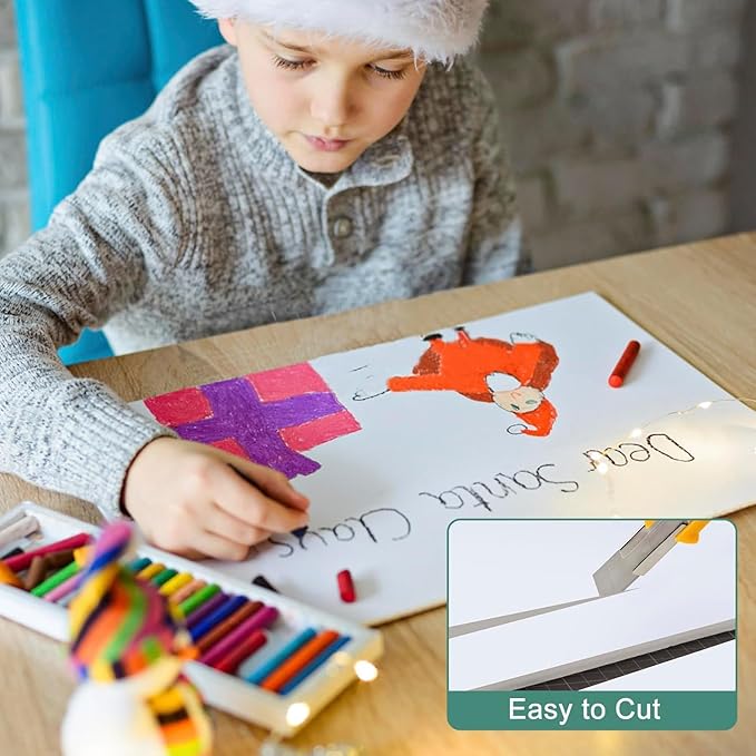 MYFAMIREA 12 Pack White Foam Board 22" x 28", 3/16" (5MM) Thick Board Poster Acid-Free Foam Core, Double Sided Foamboard Sheets for Projects, Art, Craft, Presentations and Wedding Signage