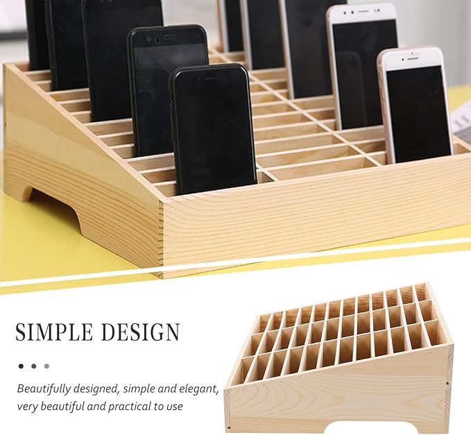 SEWACC Cell Phone Storage Box Cell Phone Rack Compartment Case Storage Holder Meeting Room Organizer Meeting Room Organizer Display Rack Shop Supply