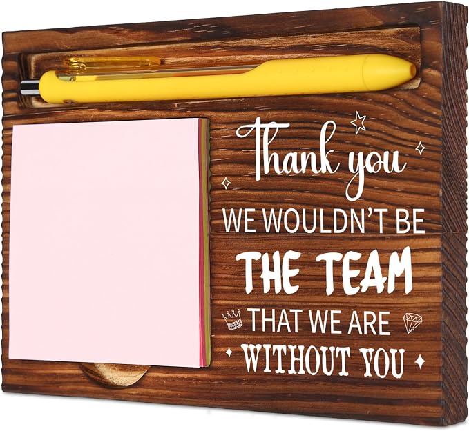Team Gifts for Employees Team,Thank You Gift for Teammate Coworkers,Office Teamwork Gifts Team Appreciation Gifts Bulk for Colleague, We Wouldn't Be The Team, Desk Retro Note Pad Holder VN339