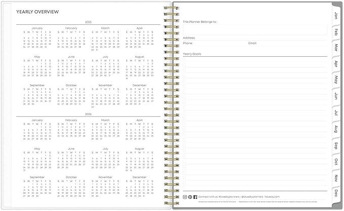 2025 Blue Sky Weekly/Monthly Planning Calendar, 8-1/2" x 11", Sophie, January 2025 To December 2025