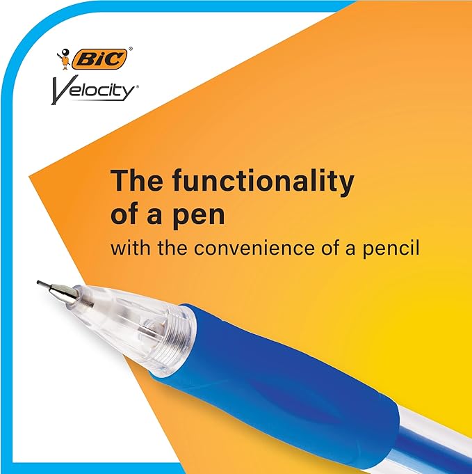BIC Velocity Original Mechanical Pencil, Medium Point (0.7mm), Smooth Dark Writing, 2-Count (Pack of 2)