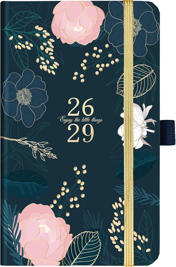 2026-2029 Pocket Planner - 3 Year Monthly Planner 2026-2029, 6.3" x 3.8", JULY 2026 - JUNE 2029, 60 Note Pages, Inner Pocket, Pen Loop, Elastic Closure