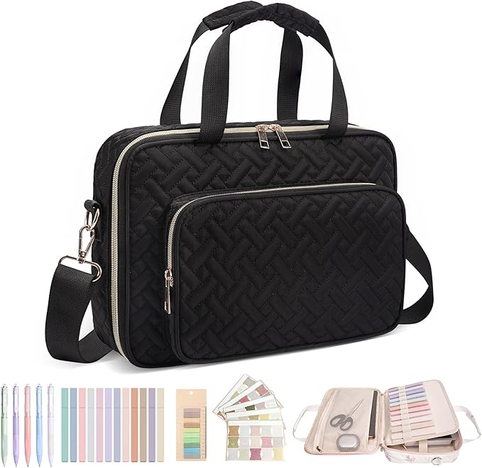 Bible Bag, Bible Cover Case for Women, Quilted Bible Cover with Shoulder Strap, Bible Bags for Women Organizer