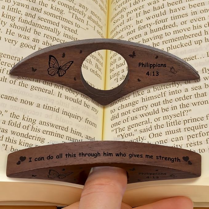 Quimoy Book Page Holder for Reading,Thumb Books Page Holder, Books Reading Accessories Gifts for Book Lovers Teachers Students Friends