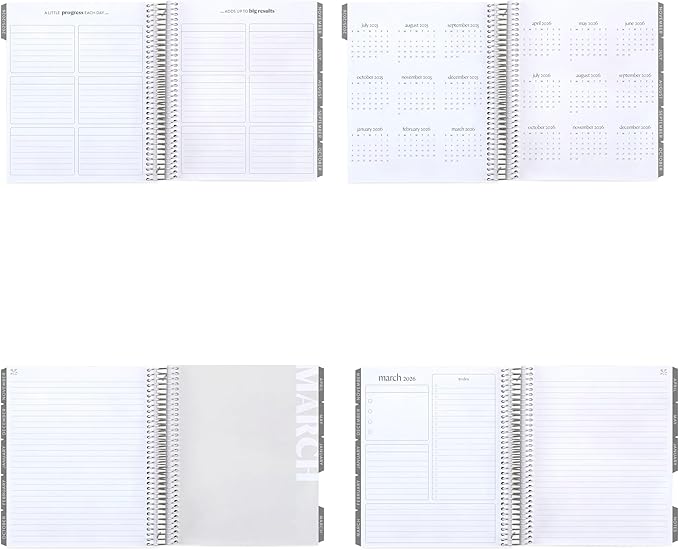 Erin Condren 12-Month Spiral Life Planner (Jul 2025 - Jun 2026), 7”x9” Weekly and Monthly Planner, 80 Lb. Text Weight Paper, Layers Colorful Covers, Minimal Theme, Vertical Layout, Platinum Coil