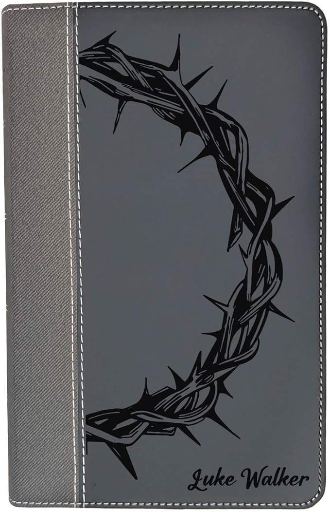 Farm and Posh Personalized NIV Personal Bible with Crown of Thorns | Large Print (Black)