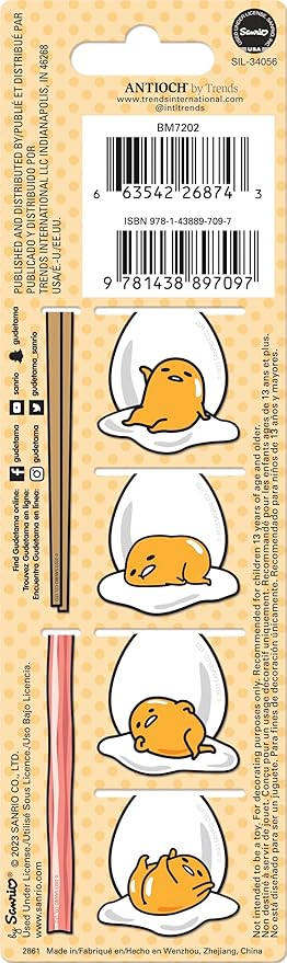 Gudetama Magnetic Page Clips (6-Pack) Stationery
