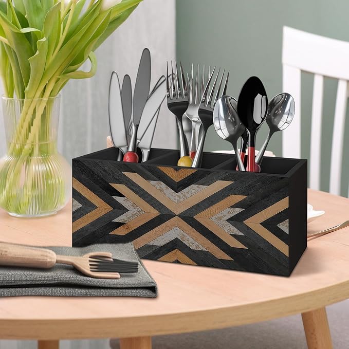 Western Pen Holder for Home Office Desk, Aztec Decor, Retro Boho Western Aztec Makeup Brush Toothbrush Holder Organizer for Bathroom Desk Accessories