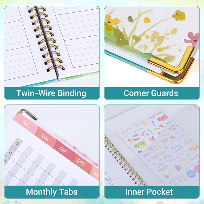 Academic Planner 2026-2027 (8.5" x 11") - Weekly & Monthly Planner (Jul. 2026 - Jun. 2027), Column View Calendar Organizers, Hardcover Agenda Book with Tabs for Office & School, Tree