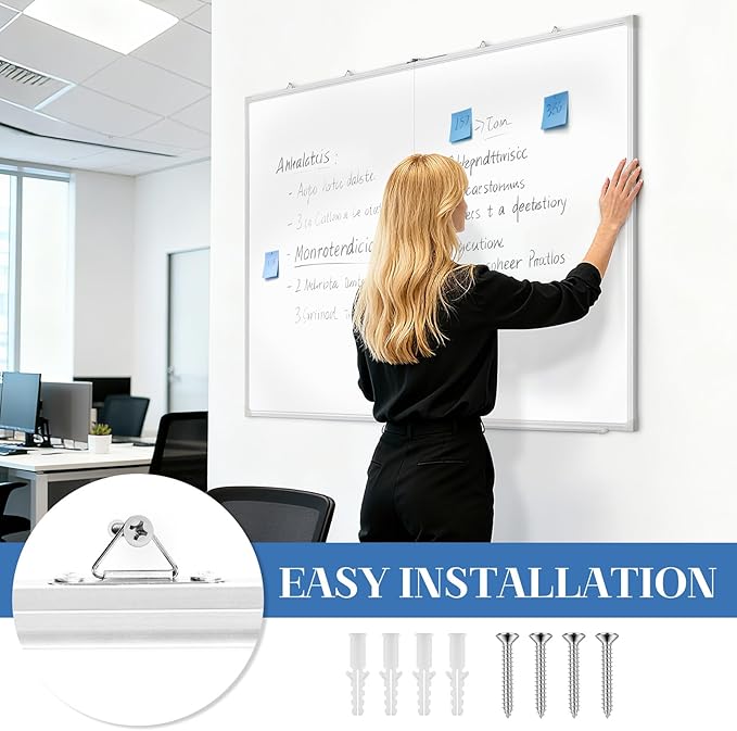 60" x 48" Double-Sided Large White Board, Foldable Magnetic Whiteboard Dry Erase Portable Wall Hanging Whiteboards for Home, School, Office