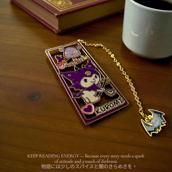 Anime Bookmark Gojo Satoru Metal Bookmark with Chain Japanese Style Manga Accessories Otaku Collectible Reading Gift Anime Gifts Gojo Gifts Book Lover Present Japanese Anime Merch (Demon)
