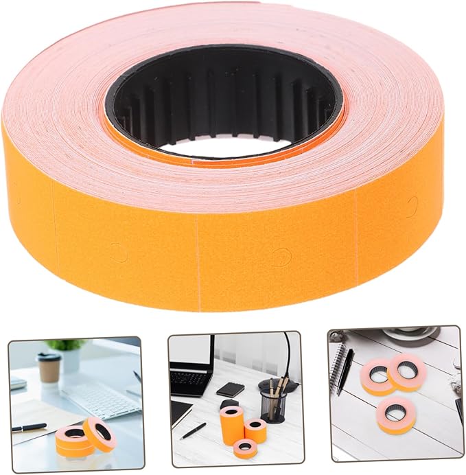 Homoyoyo 10rolls Price Labels for Labeller Supermarket Retail Price Tag Paper Sticker Labels Roll Marker Labeler Paper Easy Application
