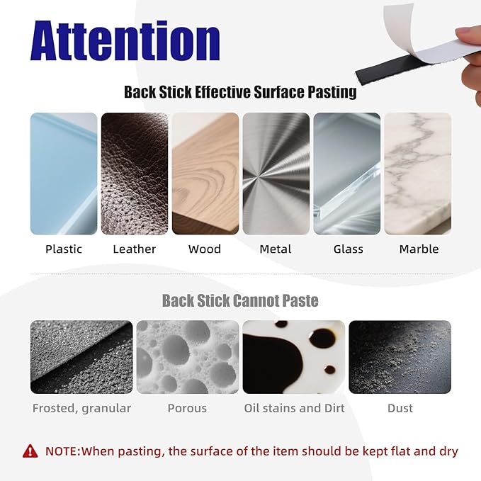 12 Ft x 1 in.Heavy Double Sided Tape with Hook and Loop, Sticky Back Adhesive Strips