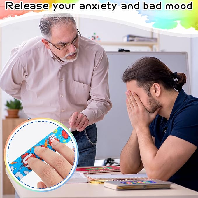 Gersoniel 36 Pcs Anxiety Sensory Stickers Strips Adhesive Textured Mental Health Calm Stickers Mindfulness Fidget Decals Stress Anxiety Relief Items for Therapy Office Desk(Hero Style)