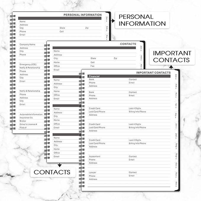 Monthly Planner 2025-2026 - 2025-2027 Monthly Planner, 24 Months, 9'' x 11'', JUL. 2025 - JUN. 2027 with Inner Pocket, Coated Tabs