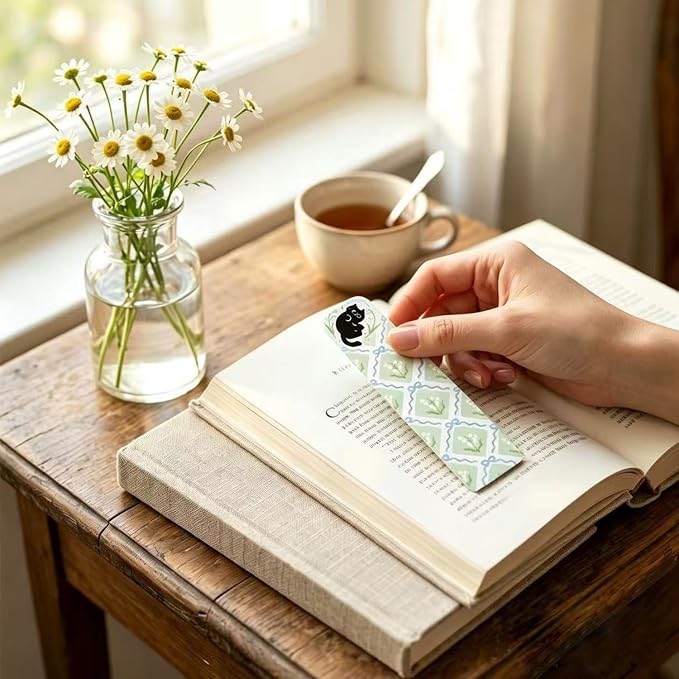 20 Pcs Cute Black Cat Bookmarks, Lovely Page Markers for Book Lovers, Teachers, Ideal Birthday Gifts