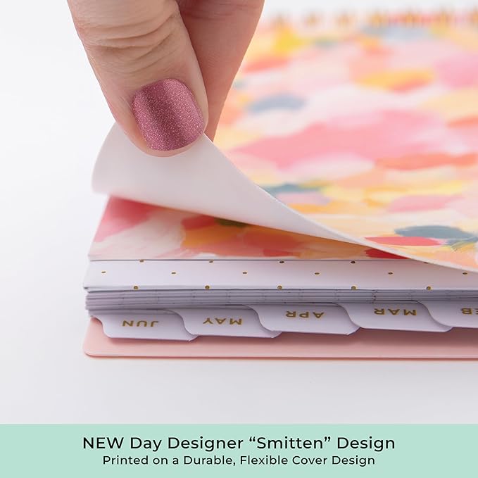 Blue Sky Day Designer 2026-2027 Weekly and Monthly Academic Year Planner Calendar, July 2026 - June 2027, 5" x 8", Flexible Cover, Wirebound, Storage Pocket, Includes Stickers, Smitten