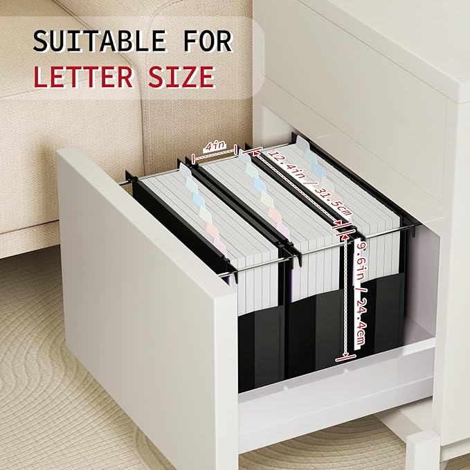 Uquelic Plastic Hanging File Folders Letter Size, 6 Pack Reinforced Heavy Duty Hang Folder with Movable Pastel Dividers, Adjustable Tabs, 4" File Organizer for Filing Cabinet, School, Office