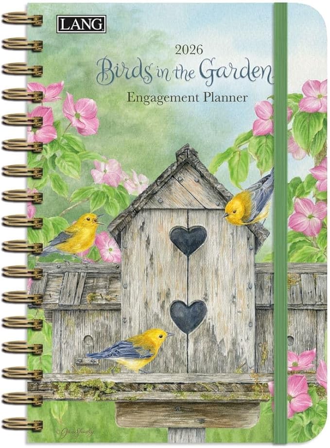 Lang, Birds in the Garden 2026 Planner, 6.5'' X 9'', Weekly Calendar with Stapled Binding