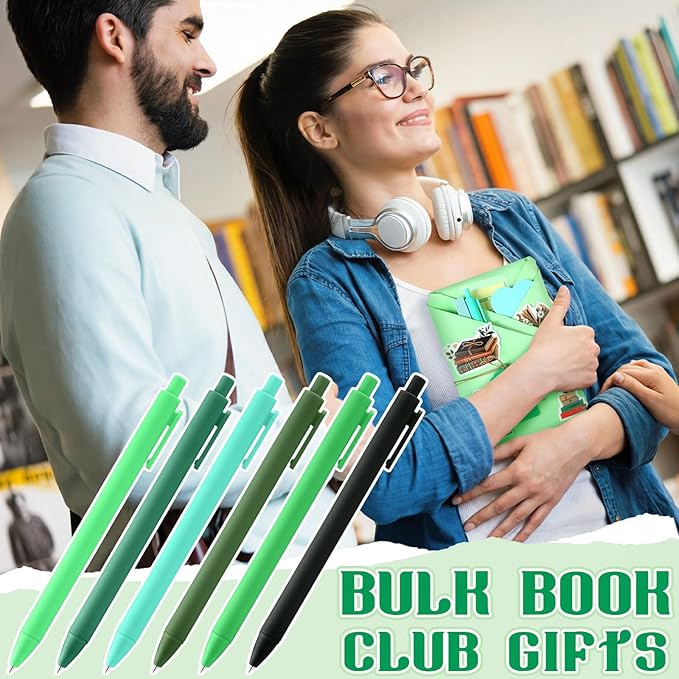 Sabary 6 Set Blind Date with a Book Gift Box Supplies Excluding Books Leather Bookmarks Stickers Kraft Tags Pens Wrapping Papers Mother's Day and Teacher's Day Graduation Book Lovers Club Gifts(Green)