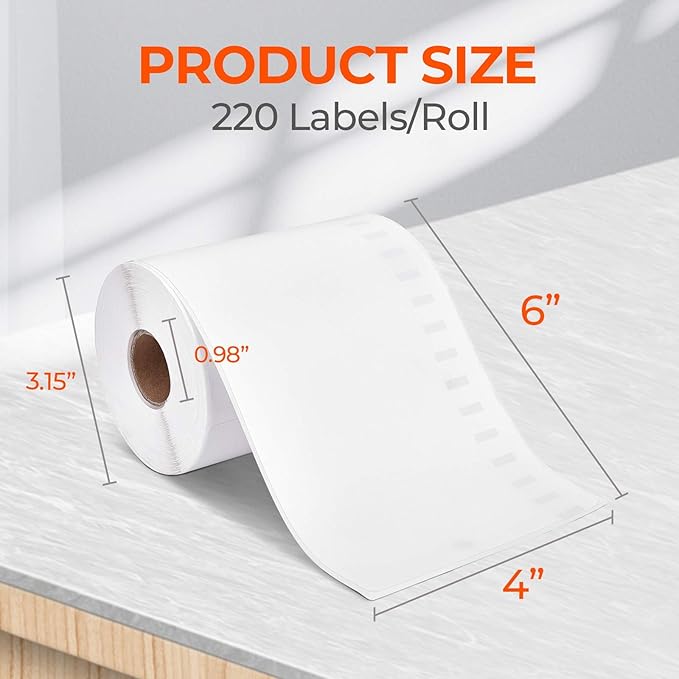 2 in 1 External Rolls Label Holder+4"x6" Direct Thermal Shipping Label 220 Labels/Roll+Bluetooth Thermal Label Printer 941B