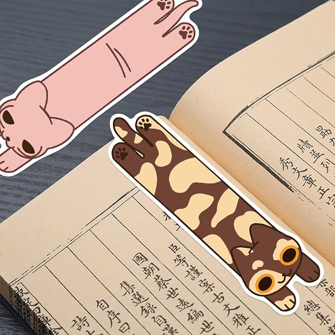 30 PCS Cat Dog World Bookmark, Bookmarks for Cats and Dog Lovers, Bulk Bookmarks for Men and Women, Unique Book Mark for Reading for Boys, Girls, Students, Classroom Gifts, Prize, Reading